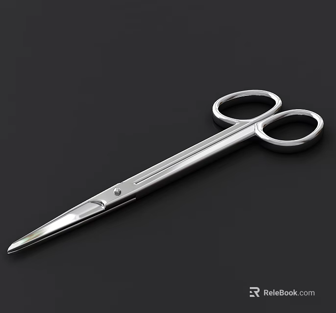 Professional Medical Instrument Surgical Scissors With Stainless Steel Blades And Ergonomic Handles 3d model 