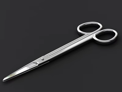 Professional Medical Instrument Surgical Scissors With Stainless Steel Blades And Ergonomic Handles 3d model
