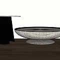 Modern Round Coffee Tables With Marble And Glass Tops And Black Metal Bases