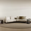 Sofa Heterosexual Sofa Curved Sofa Side Table 3d model