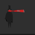Cosmic Space Explorer Figure With Top Hat Cloak And Red Scarf
