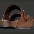 Roots Brown Leather Sandals With Two Buckle Straps And Branded Footbed For Daily Use