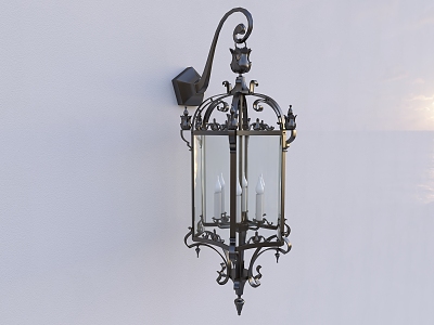 European-style wall lamp 3d model