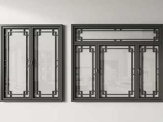 window antique window casement window bay window aluminum alloy window 3d model
