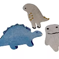 Modern Simple Carpet Children's Room Carpet Dinosaur Carpet Modeling Carpet 3d model