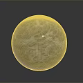 Natural Stone Wood Sphere With Intricate Textured Surface And Smooth Finish