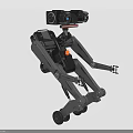 Mechanical Robot 3D Model With Gray Black Design Camera Sensors And Multi Legged Structure 3d model