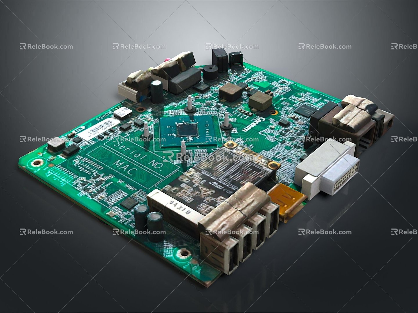 integrated circuit board circuit board integrated circuit integrated circuit block electronic board electronic component electronic part chip 3d model