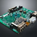 integrated circuit board circuit board integrated circuit integrated circuit block electronic board electronic component electronic part chip 3d model