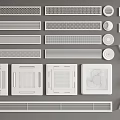 Different Types of Air Conditioner Vents with Rectangular Circular and Linear Designs