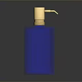 Transparent Glass Bottle With Gold Pump And Diamond Pattern For Daily Use