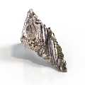 Realistic 3D Rock Formation Model With Natural Surface Texture And Vegetation Details 3d model