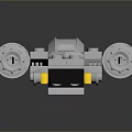 Lego Cosmic Spaceship Model With White Gray Design And Engine Parts