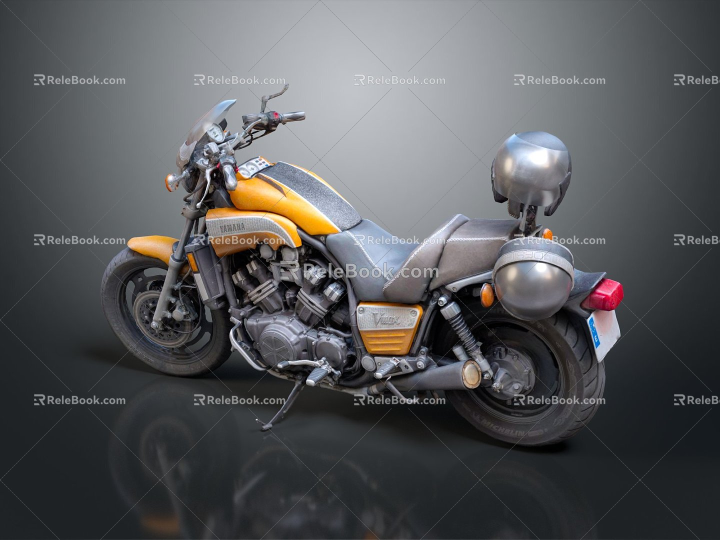 Modern motorcycle two-wheeled motorcycle off-road motorcycle road racing motorcycle motor vehicle 3d model