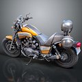 Modern motorcycle two-wheeled motorcycle off-road motorcycle road racing motorcycle motor vehicle 3d model