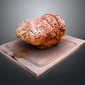 Fresh Homemade Whole Grain Bread On Wooden Cutting Board With Seeds