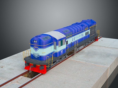 vintage train steam train carriage locomotive head steam carriage train modern vehicle 3d model