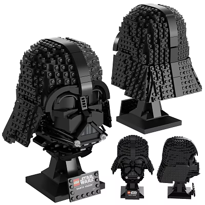 Modern Toy Building Blocks Darth Vader Helmet 3d model Modern Toy Building Blocks Darth Vader Helmet 3d model