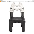 Fun Kids Chair With Mickey Mouse Hands Making Heart Shape Black Design
