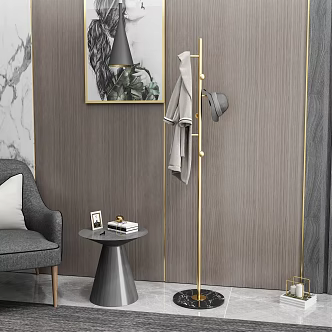 Light Luxury Hanger Italian Metal Hanger Casual Chair Side Hanging Picture 3d model