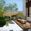 Courtyard Garden SU Model 3d model
