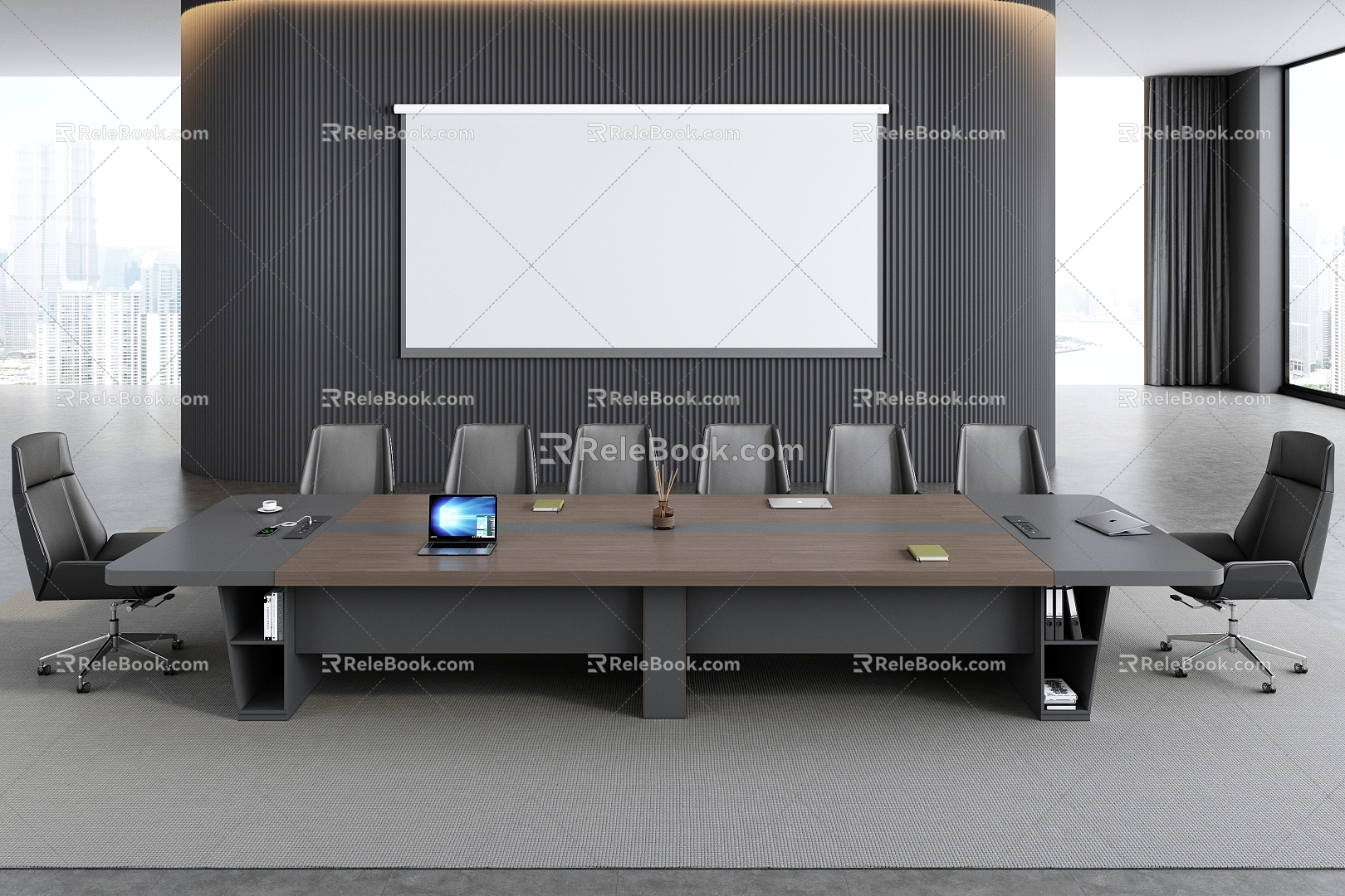 Conference Table Conference Tables and Chairs Conference Room Training Table Negotiation Table 3d model