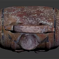 Red Brown Traditional Earthenware Tea Set With Decorative Handle Face Pattern And Feet Design
