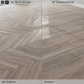 Modern Light Wood Flooring With Herringbone And Straight Lay Patterns 3d model