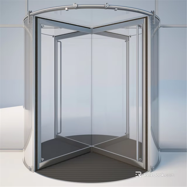 Modern Transparent Glass Swing Door Design For Interior Home Use 3d model 