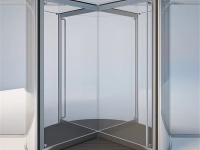 Modern Transparent Glass Swing Door Design For Interior Home Use 3d model