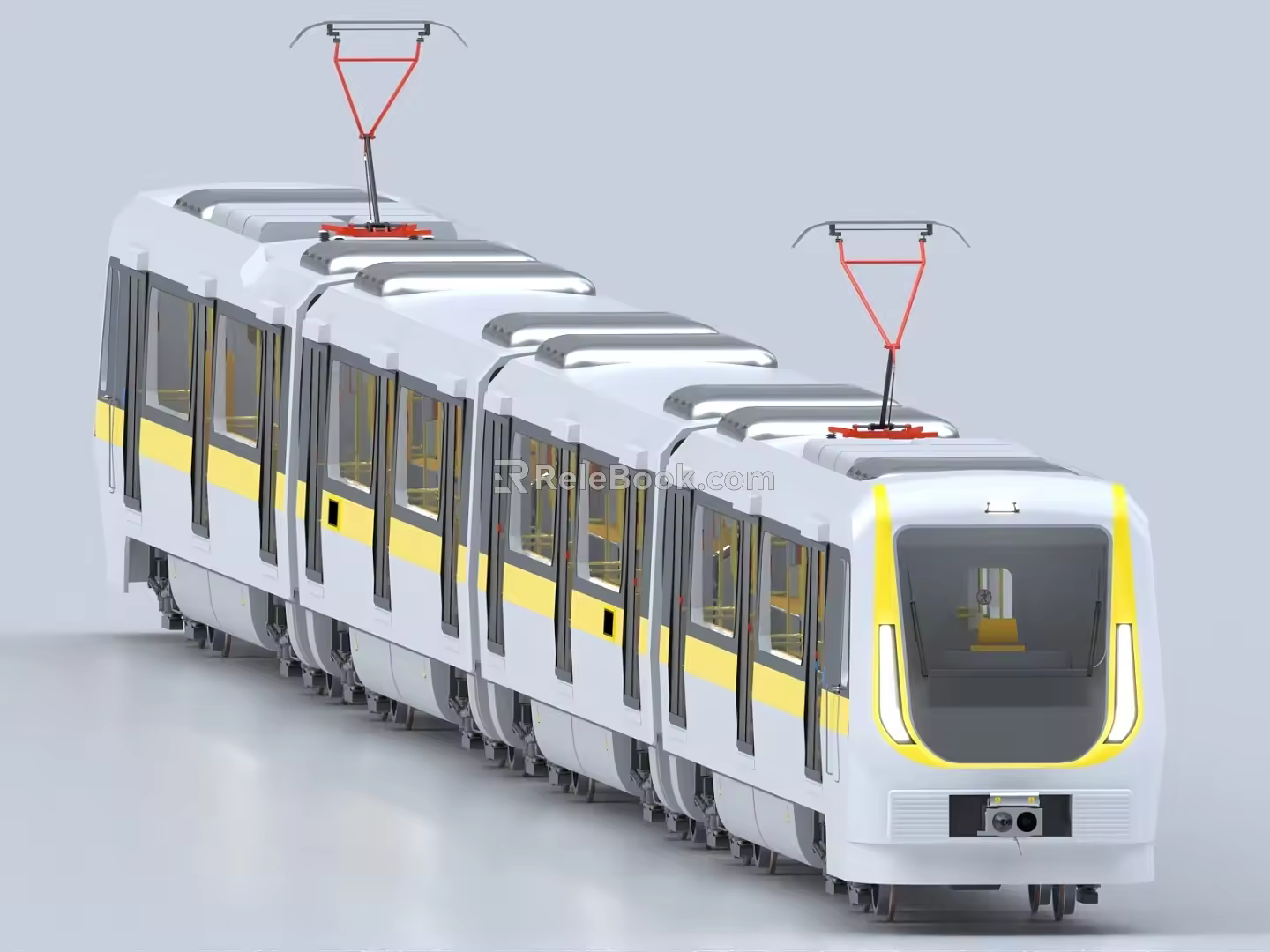 train light rail subway high-speed rail bullet train urban rail train rail transit tram urban train 3d model