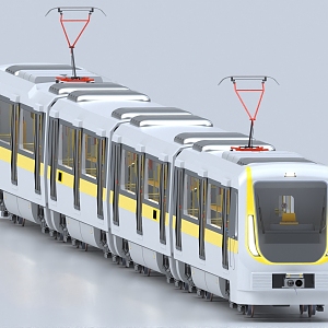 train light rail subway high-speed rail bullet train urban rail train rail transit tram urban train 3d model