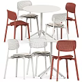 Modern Dining Table and Chair Combination 3d model