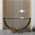 Modern End View Table Mengye Entrance Table Waltz Entrance Table Entrance Table Chandelier 3d model