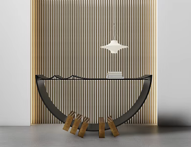 Modern End View Table Mengye Entrance Table Waltz Entrance Table Entrance Table Chandelier 3d model