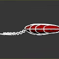 Stylish Red Heart Shaped Fashion Accessory With Silver Chain And Blue Gemstone