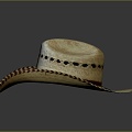 Modern Hat Cowboy Hat Straw Hat 3d model