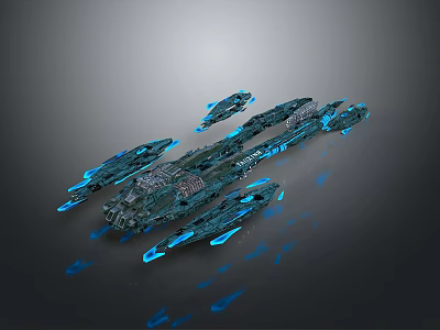 Modern Warship Space Warship Science Fiction Warship Battleship 3d model