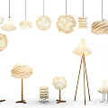 Modern lighting combination floor lamp 3d model