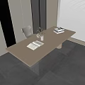 Modern Desk and Chair Computer Table and Chair Dining Table and Chair Study 3d model