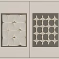 Decorative Wall Hangings With Square Hexagonal Grid And Star Patterns In Beige Gray Textured Tones