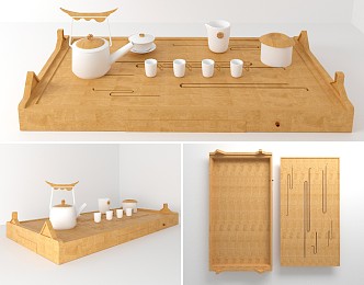 New Chinese Tea Set 3d model