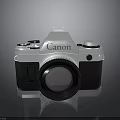 Canon Vintage Electronic Camera Features Classic Body And Retro Lens Design
