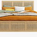 Double Bed 3D Model Realistic Bed Double Bed Bedroom Pillow 3d model