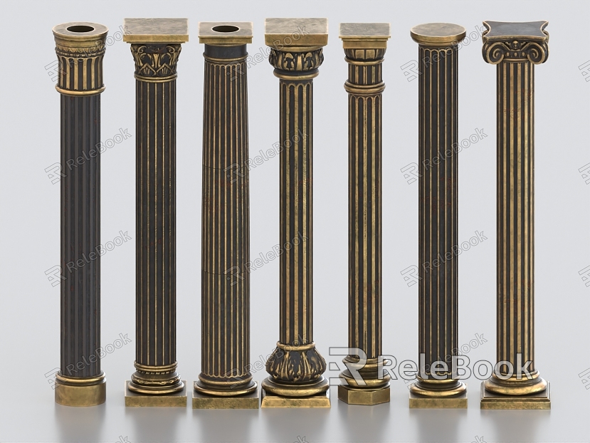 Roman Column Panlong Column Stone Carved Column Stone Column Garden Stone Column Marble Column Classical Column model