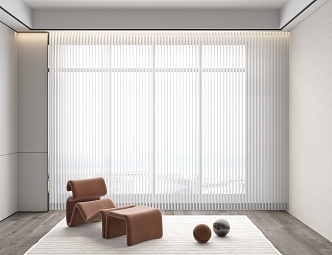 Modern venetian blinds dream curtain 3d model