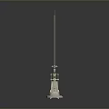 Laboratory Glassware Apparatus With Vertical Glass Tubes Metal Stand And Square Base