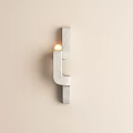 Modern Curved Gray Concrete Wall Lamps With Beige Wall Lighting Design
