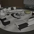 Modern Sofa Coffee Table Combination Sofa Coffee Table 3d model
