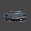 Sleek Silver Gray Supercar With Aerodynamic Body Black Rear Spoiler And Red Brake Calipers